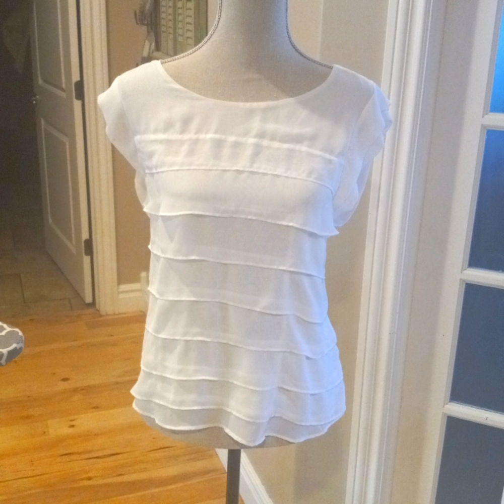White sheer blouse